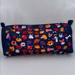Dogs and Cats Pencil Cosmetic Case